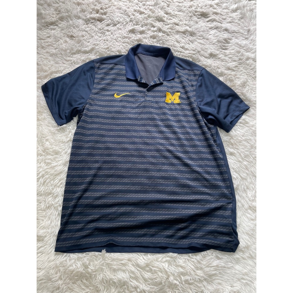 Nike University of Michigan Wolverines Dri-Fit Polo